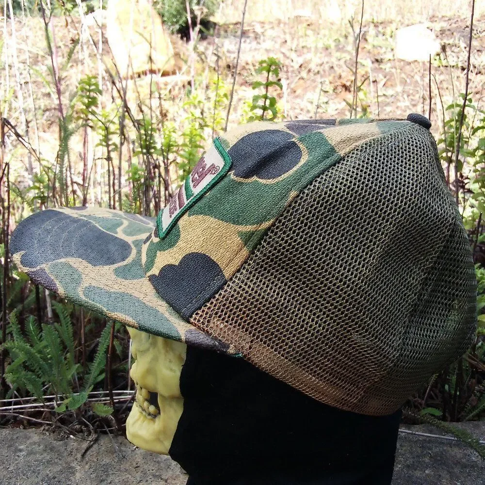 Vintage Banvel Herbicide Patch Camouflage Snap Trucker Hat Cap